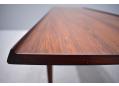 Minimalisitic design lipped edge lounge table in rosewood by Brande Mobelfabrik.