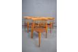 Hans Wegner 3 legged heart chairs in teak and beech