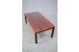 Rosewood coffee tabel with glass top made by Danish Mobelfabrik