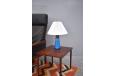 Nils Kahler stoneware table lamp with blue glaze & Le Klint shade - view 6