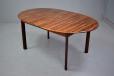 Oval top rosewood dining table produced by Danish Mobelfabrik
