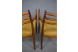 Midcentury danish design rosewood frame dining chairs by niels O Moller