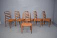 RARE set of 6 model 82 dining chairs designed by NEILS O MOLLER and produced by JL MOLLERS Mobelfabrik