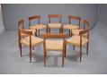 Mogens Kold produced 8 teak dining chairs restored to perfect as new condition. 