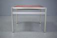 Stunning vinatge aluminium frame side table with marbled glass top