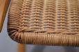 Dismanltable X chair with beech laminate frame & woven ratten.