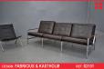 Fabricius & Kastholm design 3 seat sofa in brown leather - view 1