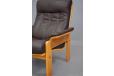 Buffalo leather armchair with beech frame by Skippers Mobelfabrik - view 8
