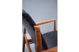 Finn Juhl armchair in teak and black vinyl | France chair - view 7