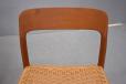 Teak dining chair with original papercord seat - Model 75