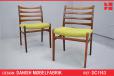 Vintage ladder back teak frame dining chair | New Upholstery - view 1