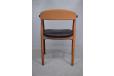 Vintage rondo chair in teak designed 1956 for IKEA with new leather seat
