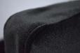 Vintage black leather & velvet armchair on rosewood legs - view 7