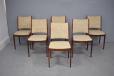 Vintage set of 6 high back dining chairs with rosewood frames - JOHANNES ANDERSEN design 1968