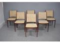 Vintage set of 6 high back dining chairs with rosewood frames - JOHANNES ANDERSEN design 1968
