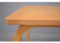 Solid beech side lounge table, Danish design