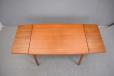 Small teak dining table with 2 pull out leaves - view 7