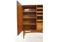 Internal storage is ample with 39cm deep shelves. shelvs are fixed in place.