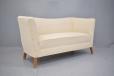 Curved frame midcentury danish 2 seat sofa  - view 7