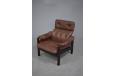 Vintage ox leather armchair with adjustable seat - view 2