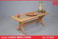Vintage solid oak coffee table with tiled top | Danish Mobelfabrik - view 1