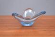 Danish design 3 prong glass bowl by Holmegaard