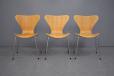 Vintage Arene Jacobsen model 7 dining chair in beech and chrome