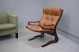 Hove mobler beech SKYLINE armchair in brown leather
