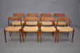 1954 design model 75 dining chairs in vintage teak