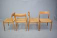 1954 Niels Moller set of 4 model 75 dining chairs in oak for sale