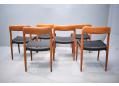 Model 75 teak dining chairs, Niels Moller design 1954