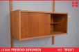 Vintage teak storage cabinet with sliding doors | PS SPARES - view 1