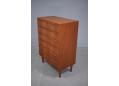 6 drawer chest with lipped handles, midcentury Danish design