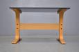 Beech and glass SIESTA side table for sale