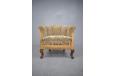 Club chair in original green upholstery prduced by Danish Cabinetmaker early 1940s