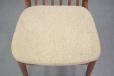 Set of 4 vintage teak dining chairs with cream wool upholstery - view 11