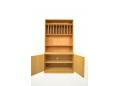 The 2 door base unit has a single adjustable shelf within it.