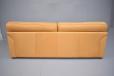 Tan leather upholstery used on all surfaces of this ROMA sofa by SKALMA