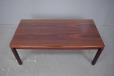 Glass top rosewood coffee table made in Denmark