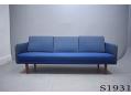 1950s sofa bed in blue fabric | Reupholstery Project
