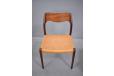 J L Moller produced rosewood dining chairs, set of 10 with papercord woven seats 