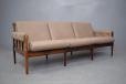 Rosewood frame sofa with new leather upholstery by Torbjorn Afdal