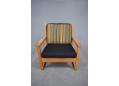 Oak framed Danish design armchair with low back rest