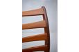 Vintage ladder back teak frame dining chair | New Upholstery - view 11