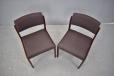 new upholstery is dark plum in colour and a linen fabric.