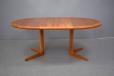Extending round dining table with 2 leaves produced by Danish Mobelfabrik