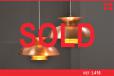 Vintage Danish design copper pendant light - view 1