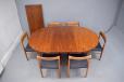 1970s design round extending dining table produced by rosengaarden denmark