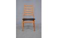 Set of 6 high-back dining chairs in teak | Reupholstery Project - view 6