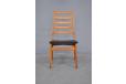 Set of 6 high-back dining chairs in teak | Reupholstery Project - view 6